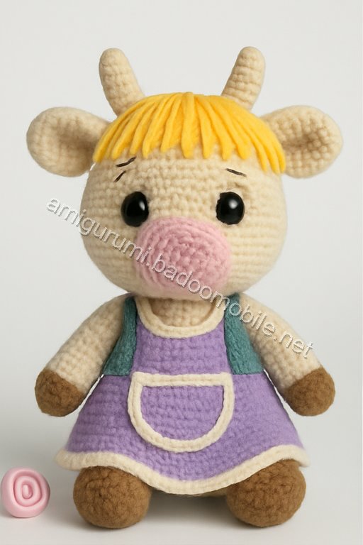 Amigurumi Sweetheart Cow Free Pattern