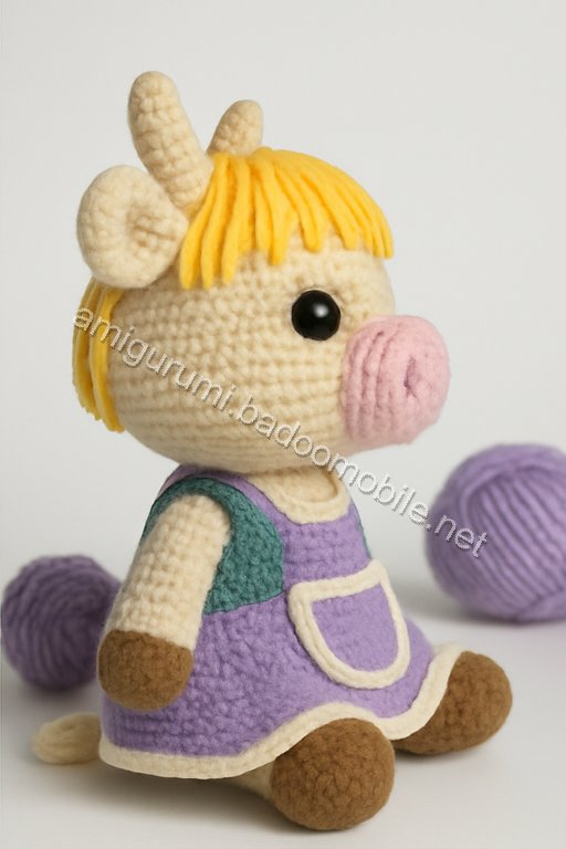 Amigurumi Sweetheart Cow Free Pattern