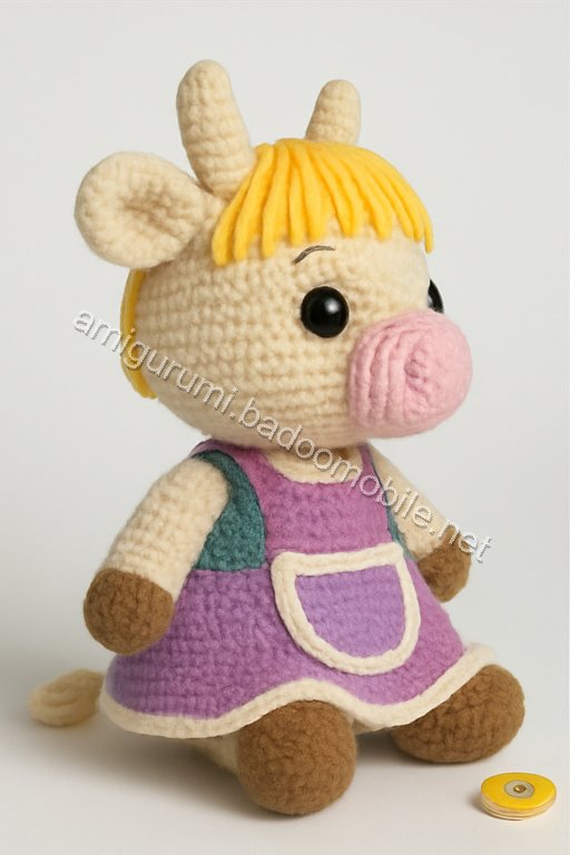 Amigurumi Sweetheart Cow Free Pattern