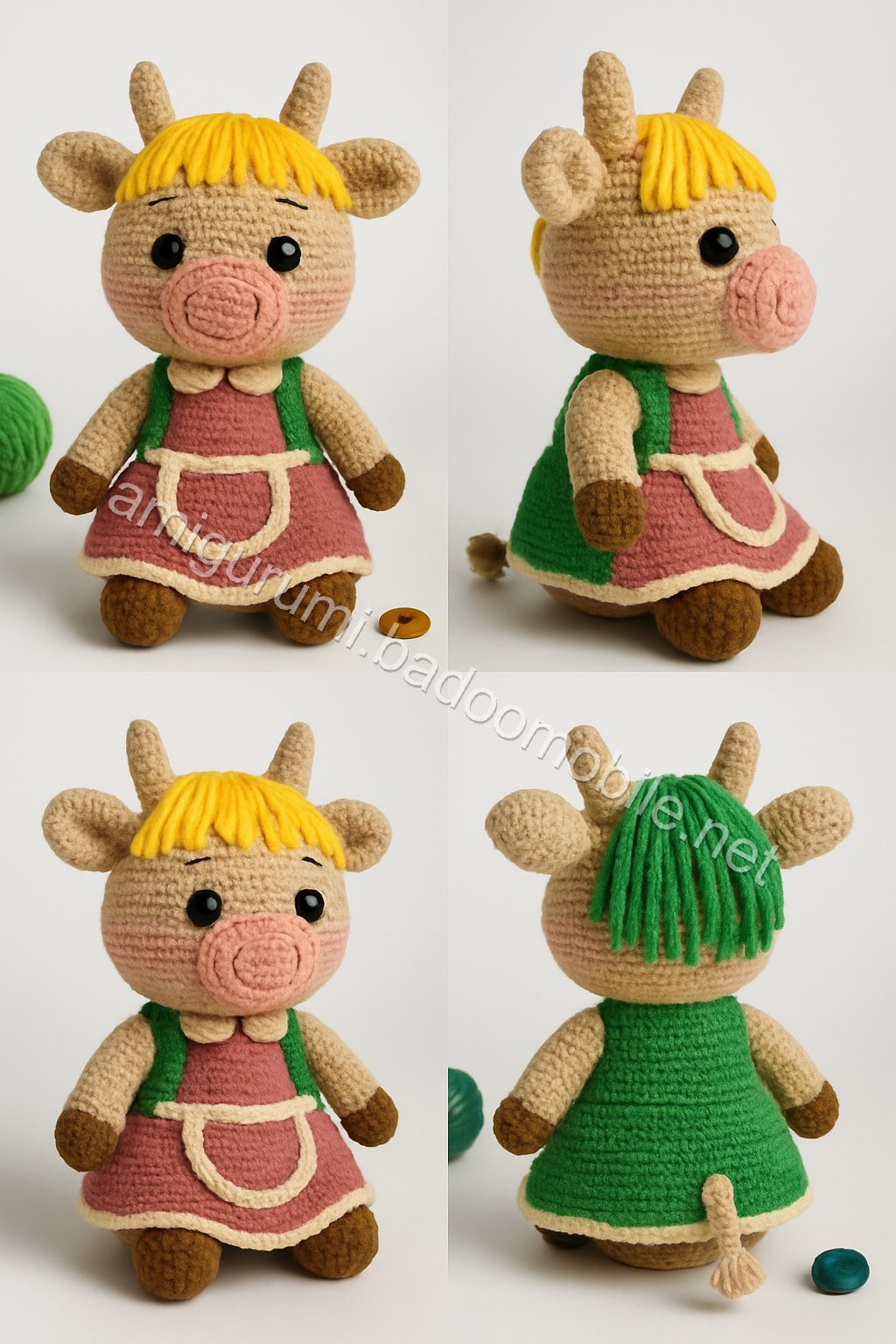 Amigurumi Sweetheart Cow Free Pattern