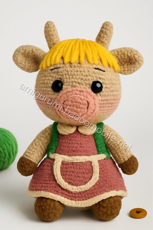 Amigurumi Sweetheart Cow Free Pattern