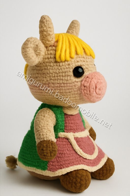 Amigurumi Sweetheart Cow Free Pattern