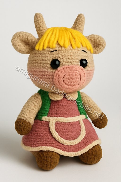 Amigurumi Sweetheart Cow Free Pattern