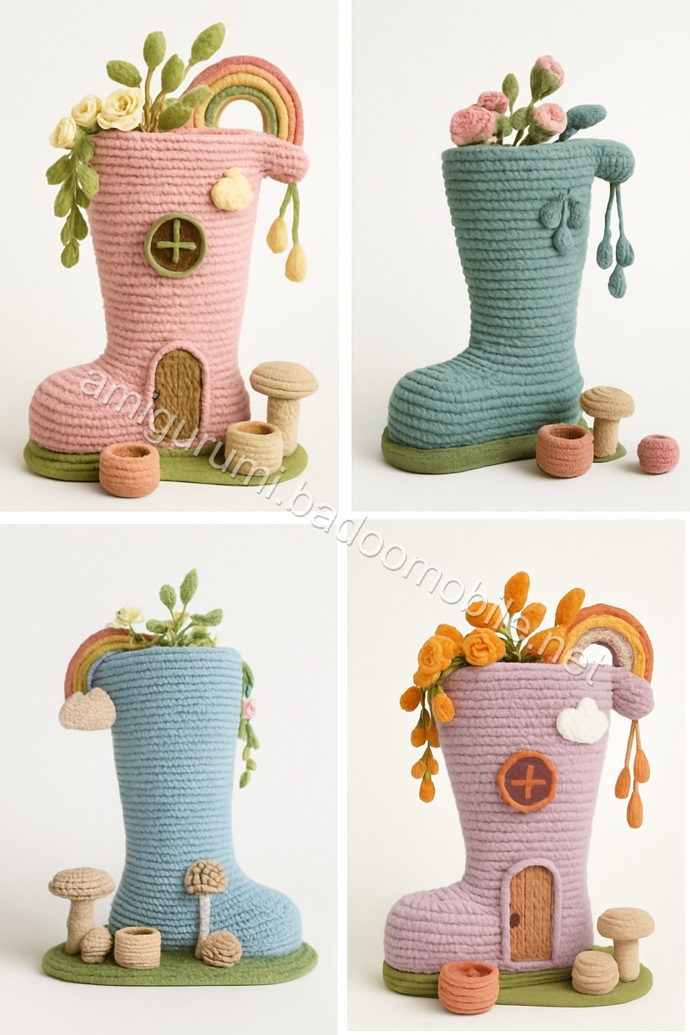 Amigurumi Rainboot Sprout Nursery Fairy House Free Pattern