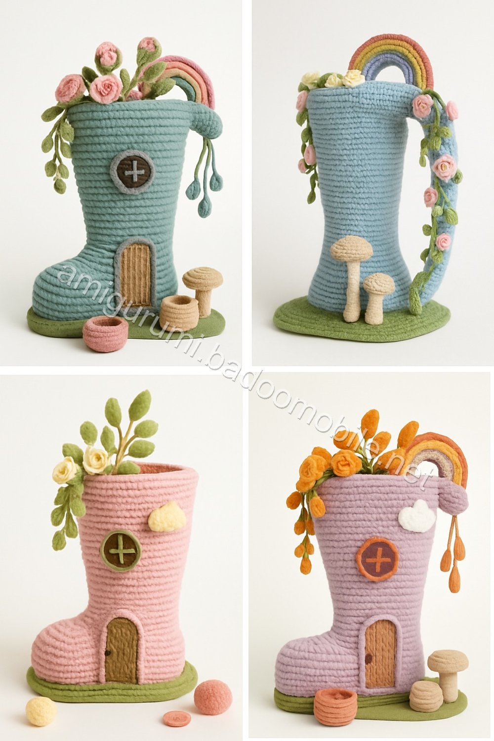 Amigurumi Rainboot Sprout Nursery Fairy House Free Pattern