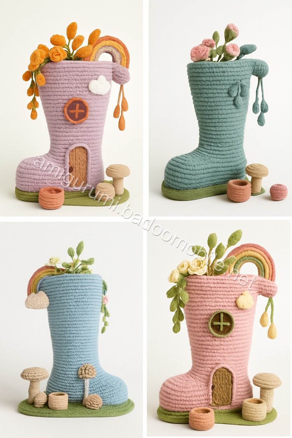Amigurumi Rainboot Sprout Nursery Fairy House Free Pattern