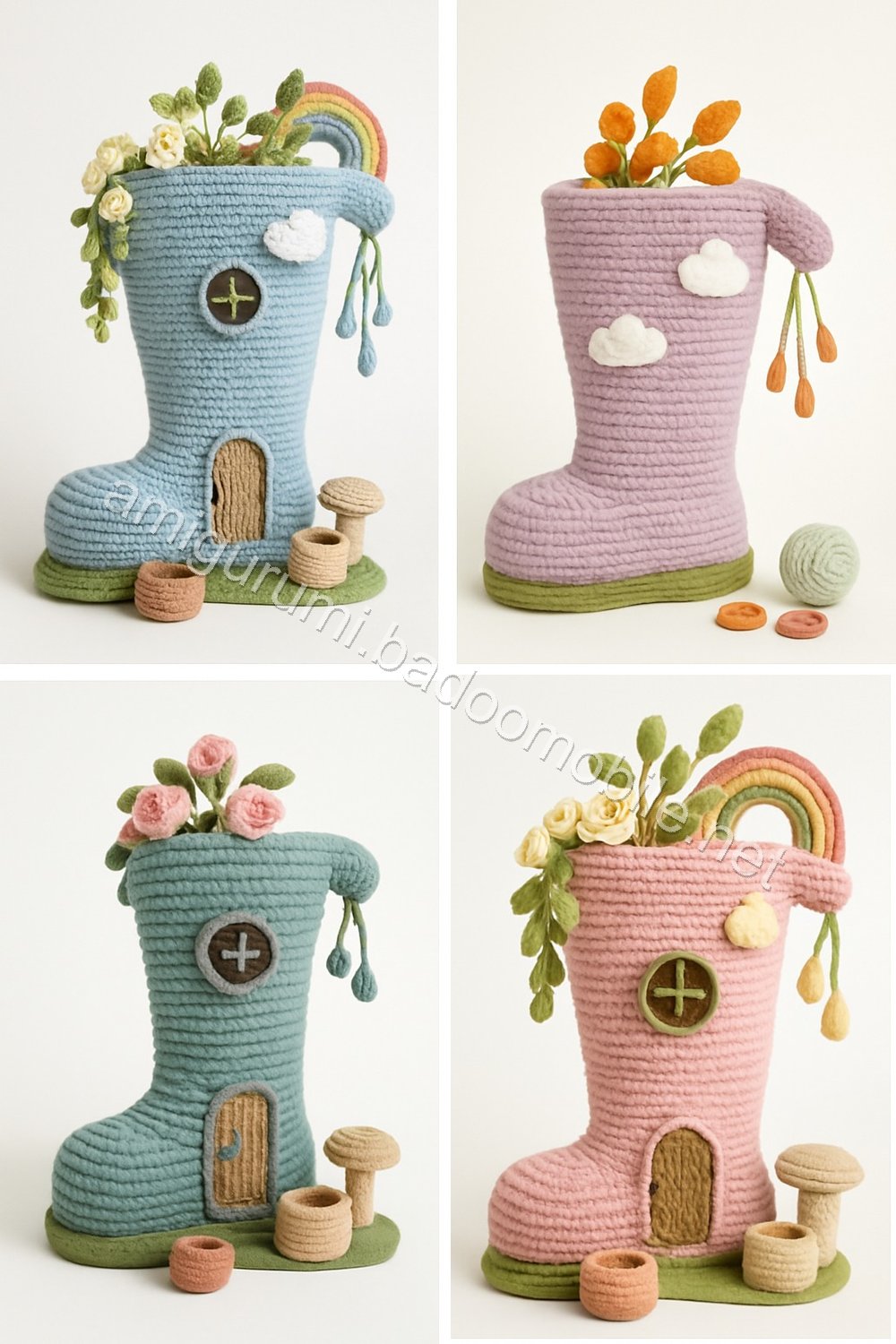 Amigurumi Rainboot Sprout Nursery Fairy House Free Pattern