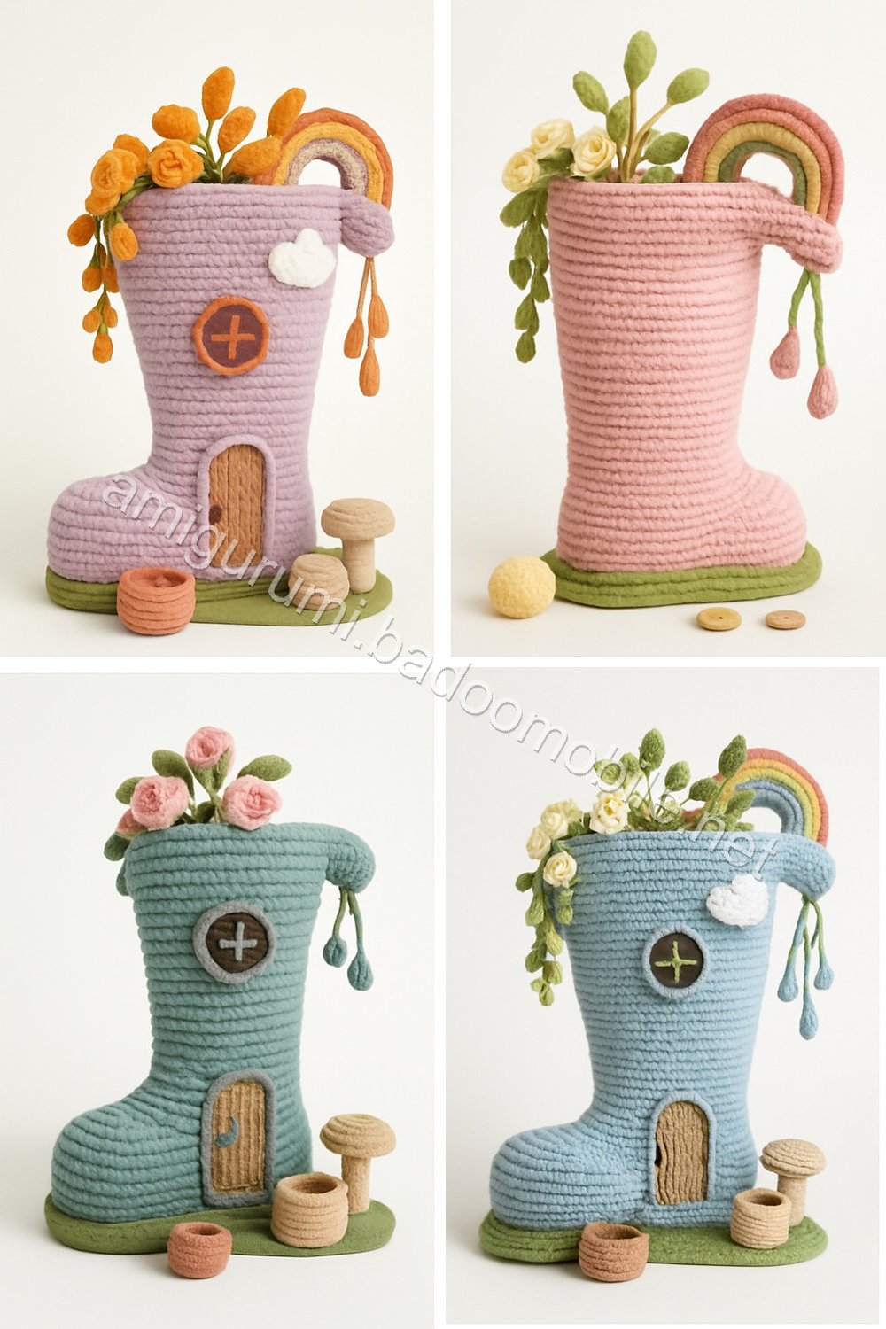 Amigurumi Rainboot Sprout Nursery Fairy House Free Pattern