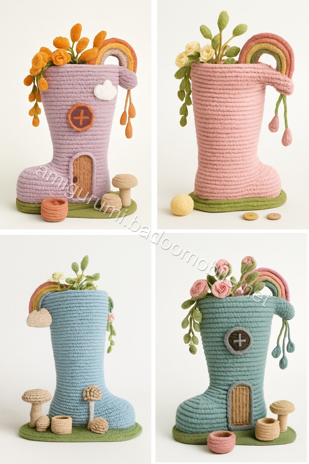 Amigurumi Rainboot Sprout Nursery Fairy House Free Pattern