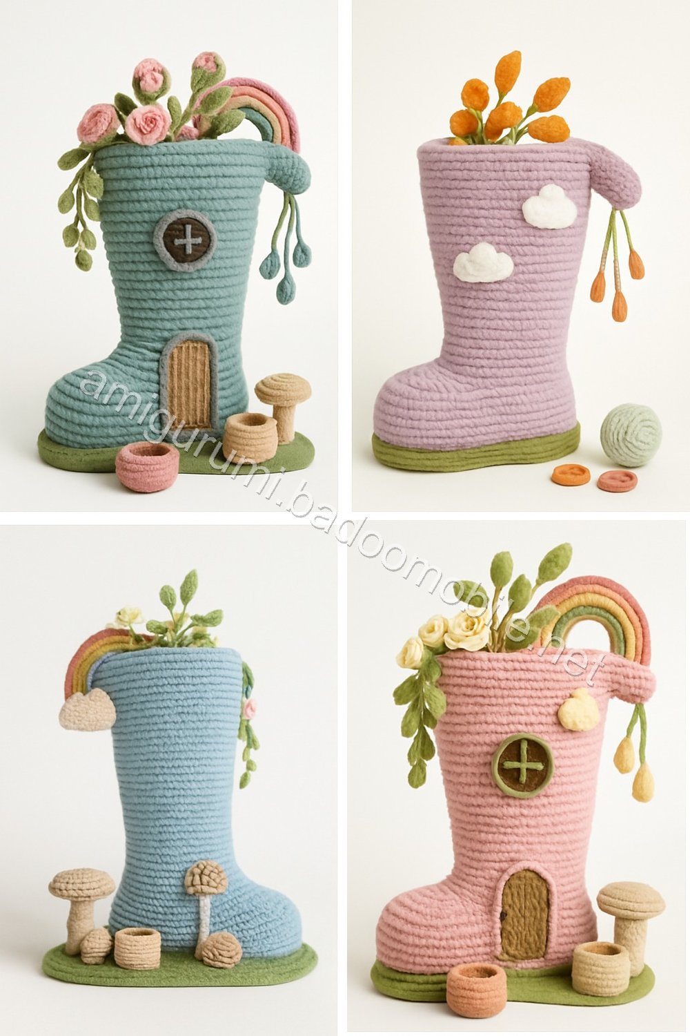 Amigurumi Rainboot Sprout Nursery Fairy House Free Pattern