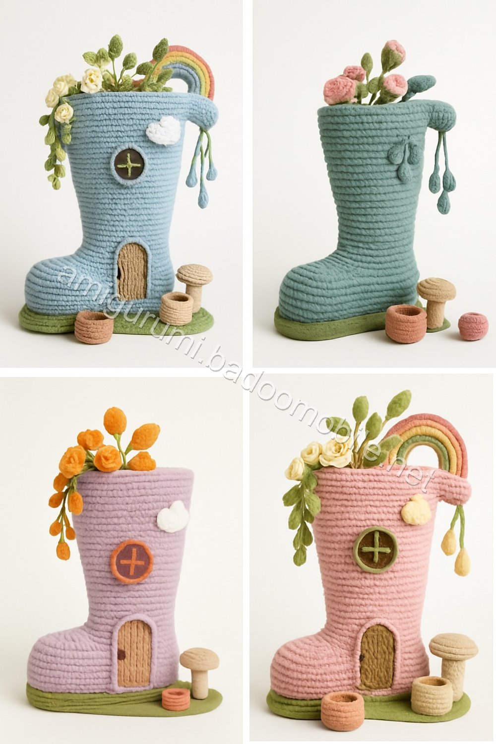 Amigurumi Rainboot Sprout Nursery Fairy House Free Pattern