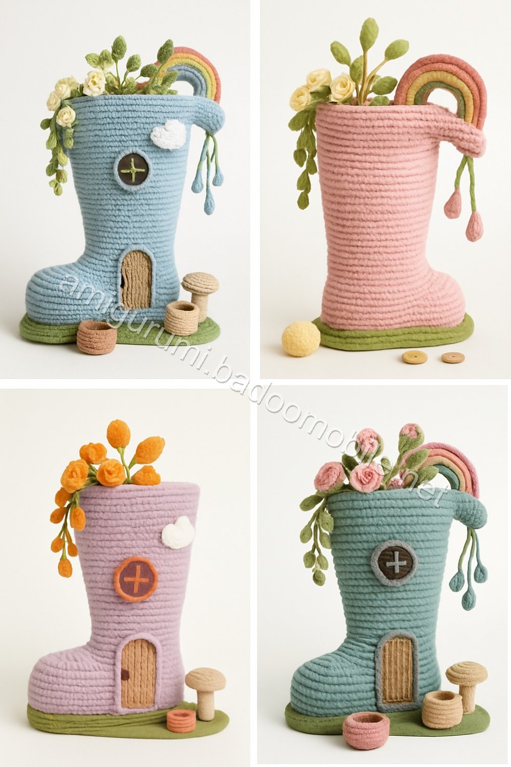 Amigurumi Rainboot Sprout Nursery Fairy House Free Pattern