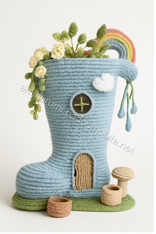Amigurumi Rainboot Sprout Nursery Fairy House Free Pattern