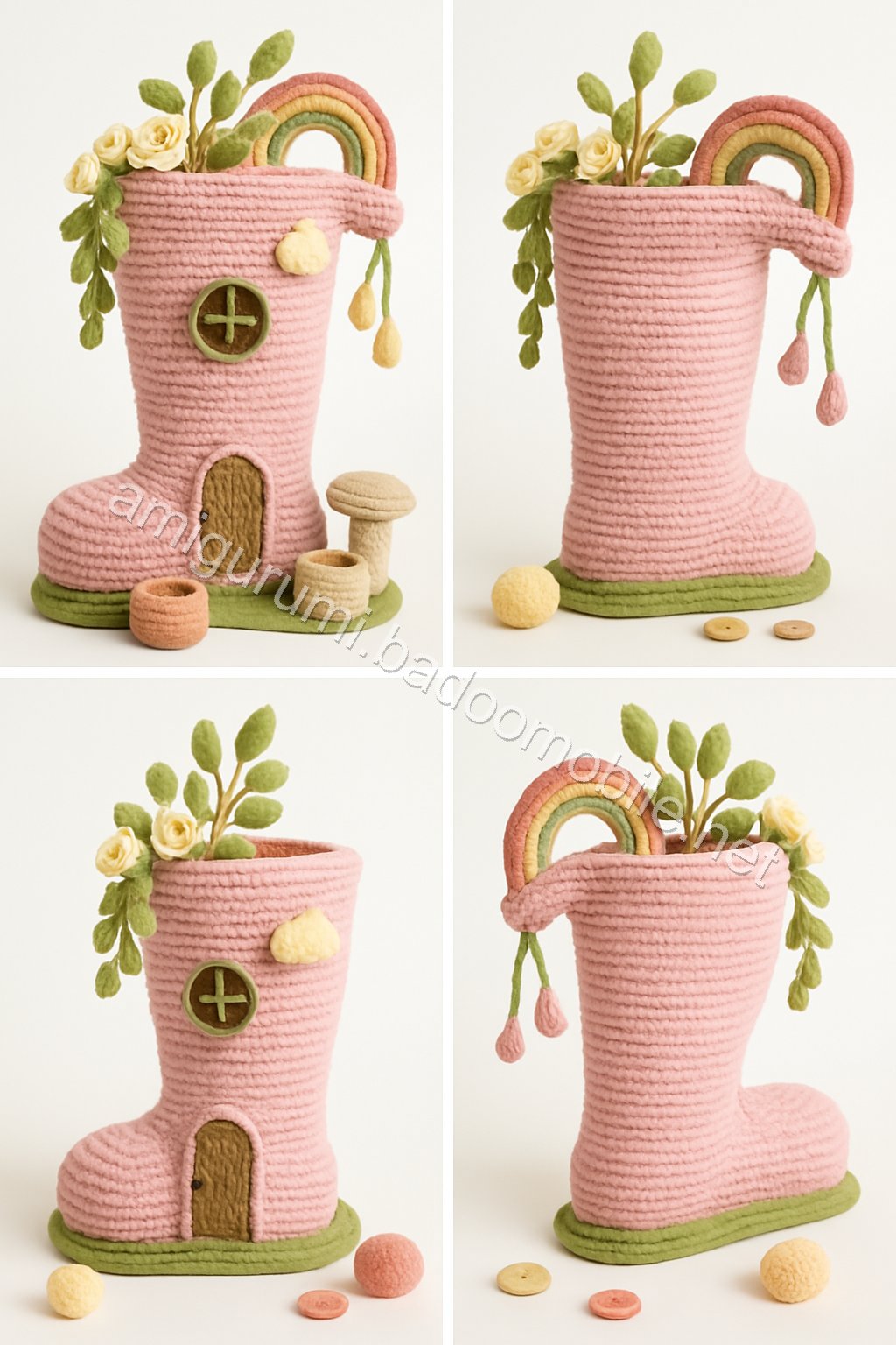 Amigurumi Rainboot Sprout Nursery Fairy House Free Pattern