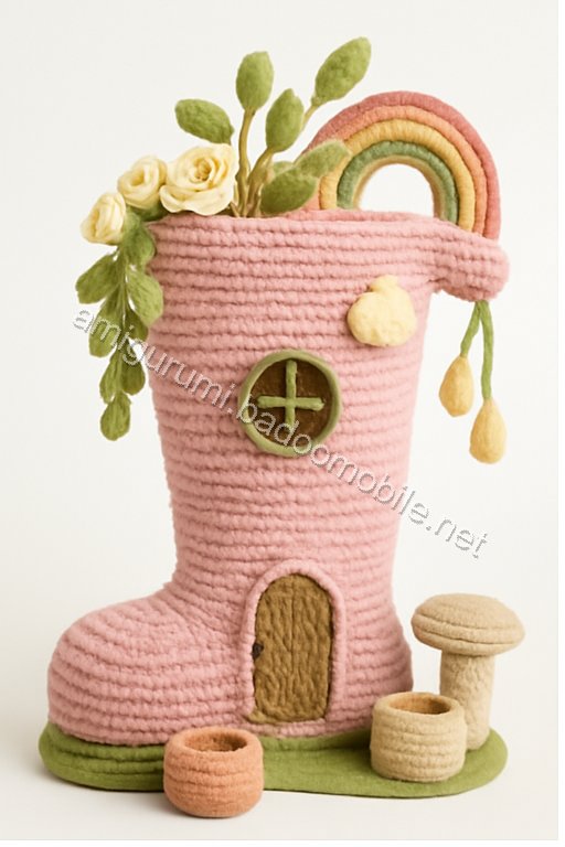 Amigurumi Rainboot Sprout Nursery Fairy House Free Pattern