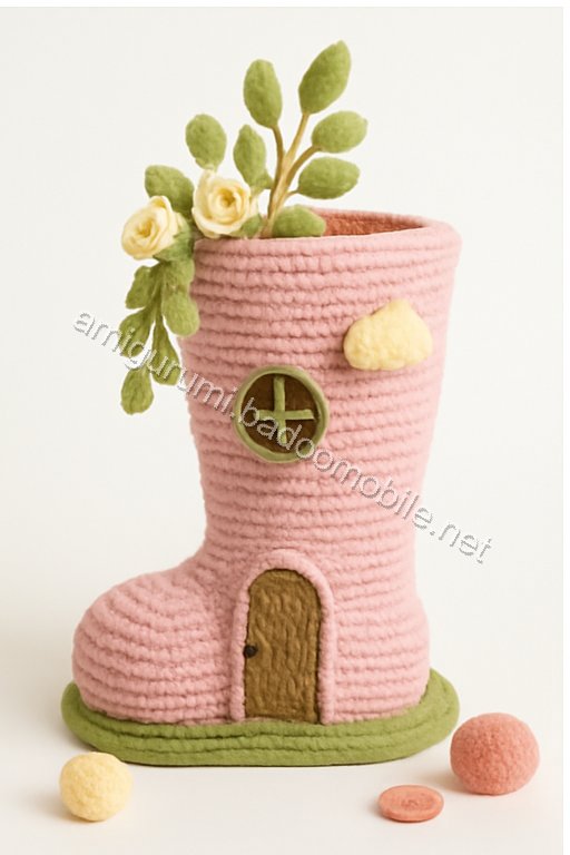 Amigurumi Rainboot Sprout Nursery Fairy House Free Pattern