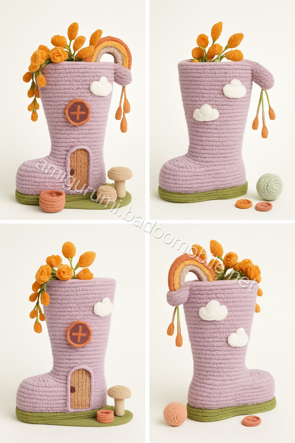Amigurumi Rainboot Sprout Nursery Fairy House Free Pattern