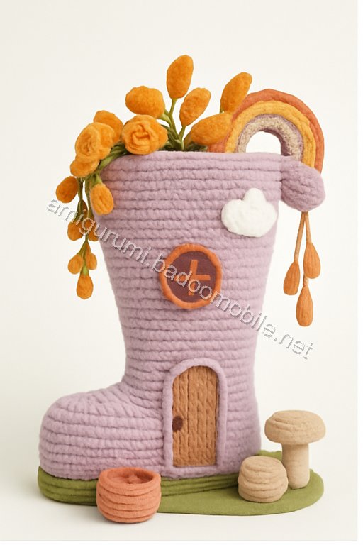 Amigurumi Rainboot Sprout Nursery Fairy House Free Pattern