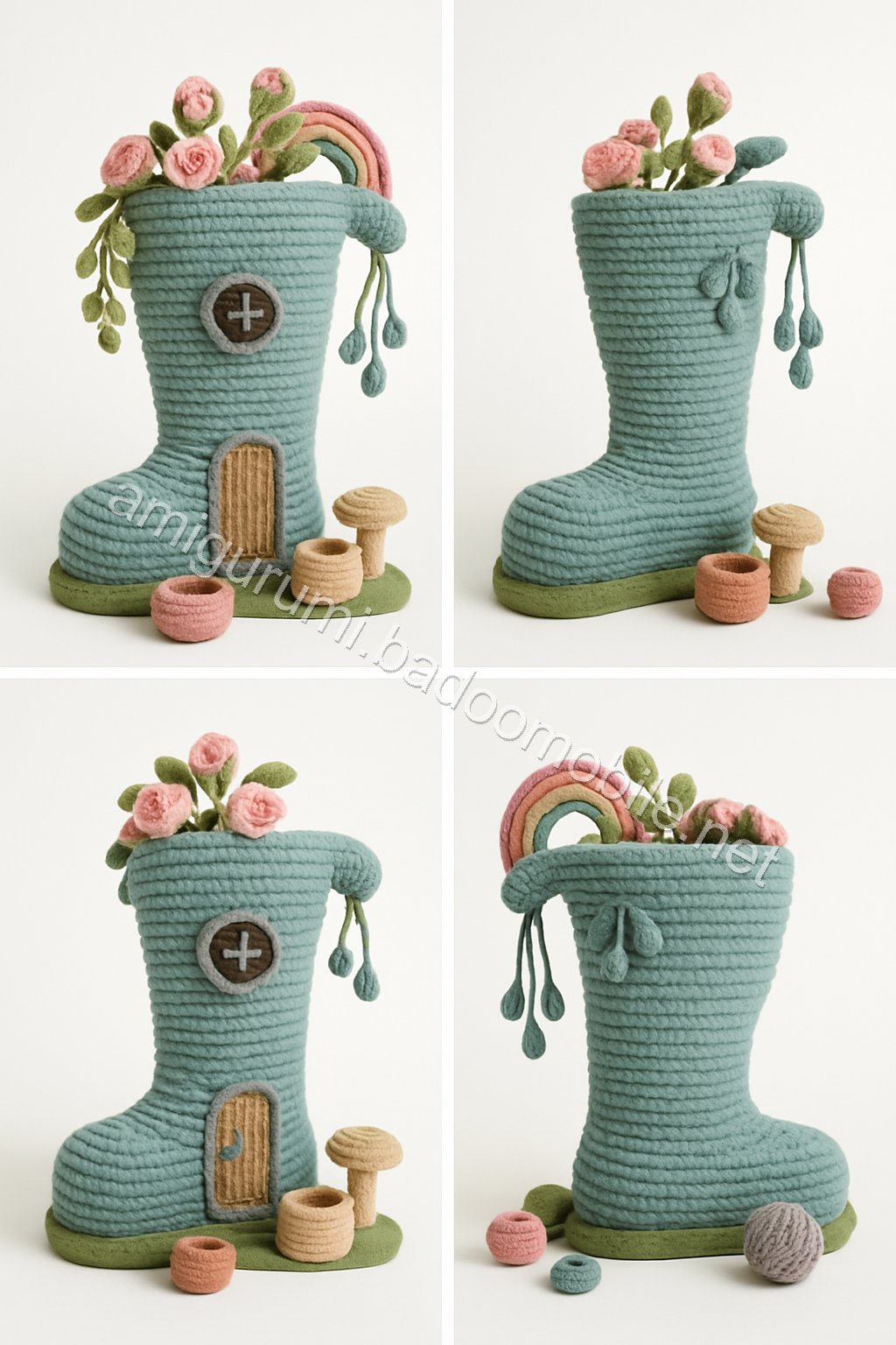 Amigurumi Rainboot Sprout Nursery Fairy House Free Pattern