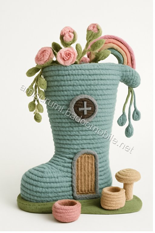 Amigurumi Rainboot Sprout Nursery Fairy House Free Pattern