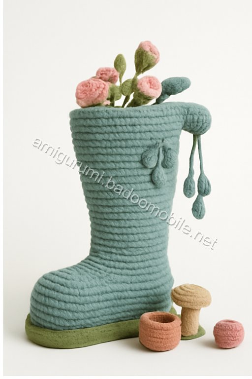 Amigurumi Rainboot Sprout Nursery Fairy House Free Pattern