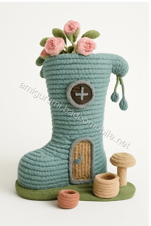 Amigurumi Rainboot Sprout Nursery Fairy House Free Pattern