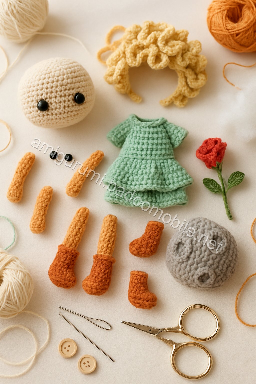 Amigurumi Voyager Fox Free Pattern crochet parts