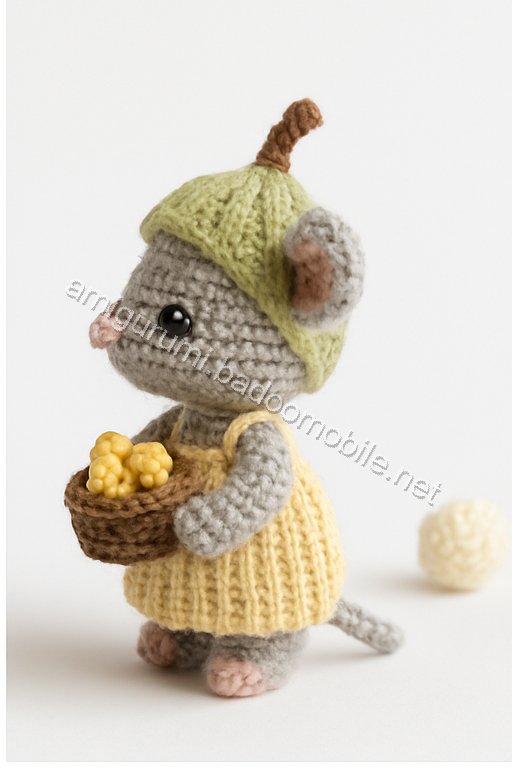 Amigurumi Corn Husk Mouse Free Pattern