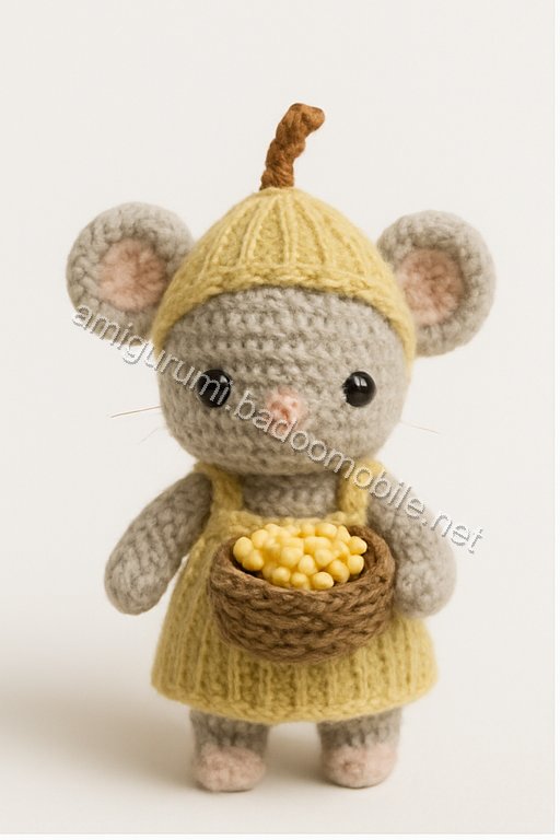 Amigurumi Corn Husk Mouse Free Pattern