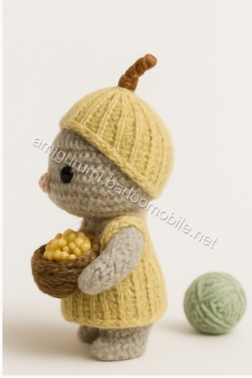 Amigurumi Corn Husk Mouse Free Pattern