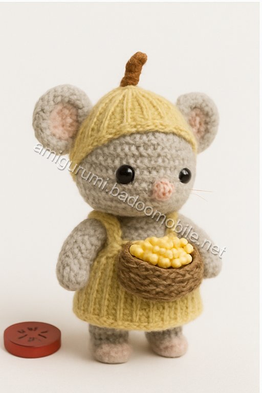 Amigurumi Corn Husk Mouse Free Pattern