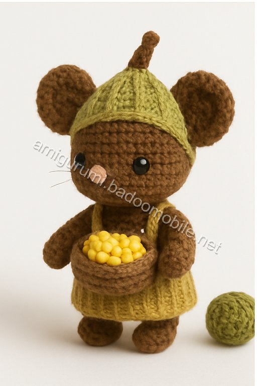 Amigurumi Corn Husk Mouse Free Pattern