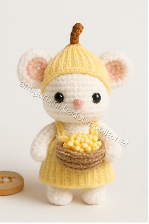 Amigurumi Corn Husk Mouse Free Pattern