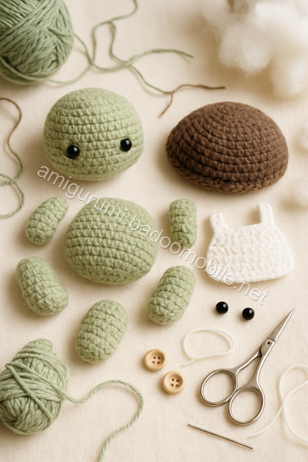 Amigurumi Turtle Free Pattern crochet parts