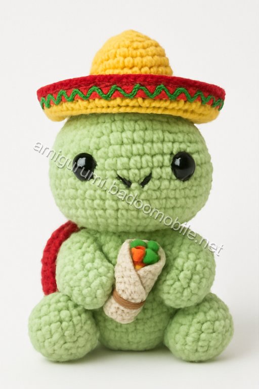 Amigurumi Paco the Burrito Turtle Free Pattern