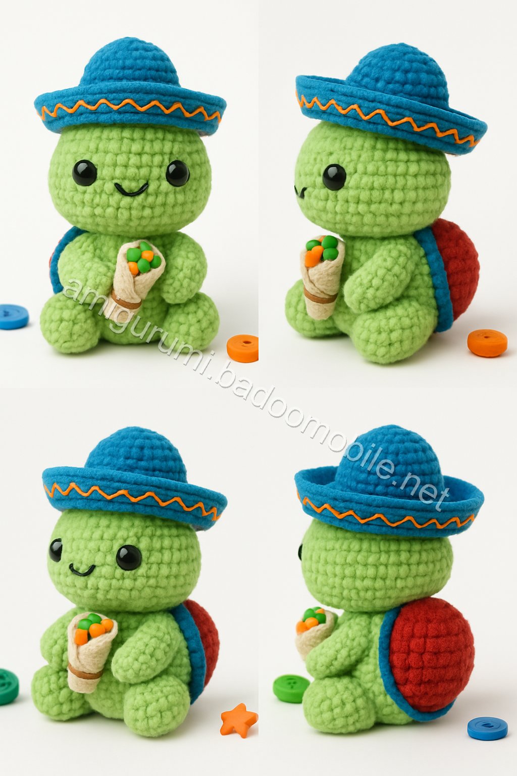 Amigurumi Paco the Burrito Turtle Free Pattern