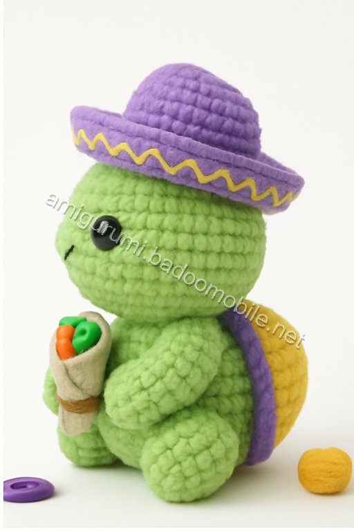 Amigurumi Paco the Burrito Turtle Free Pattern