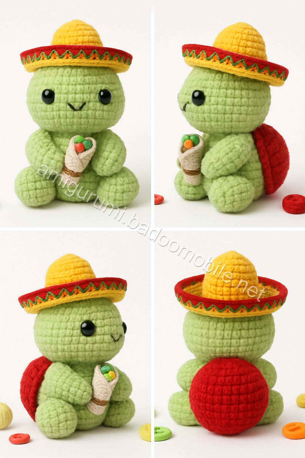 Amigurumi Paco the Burrito Turtle Free Pattern