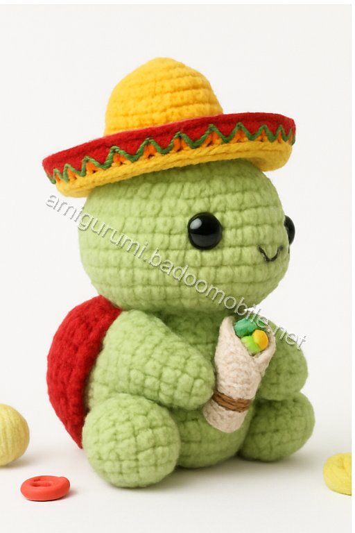 Amigurumi Paco the Burrito Turtle Free Pattern