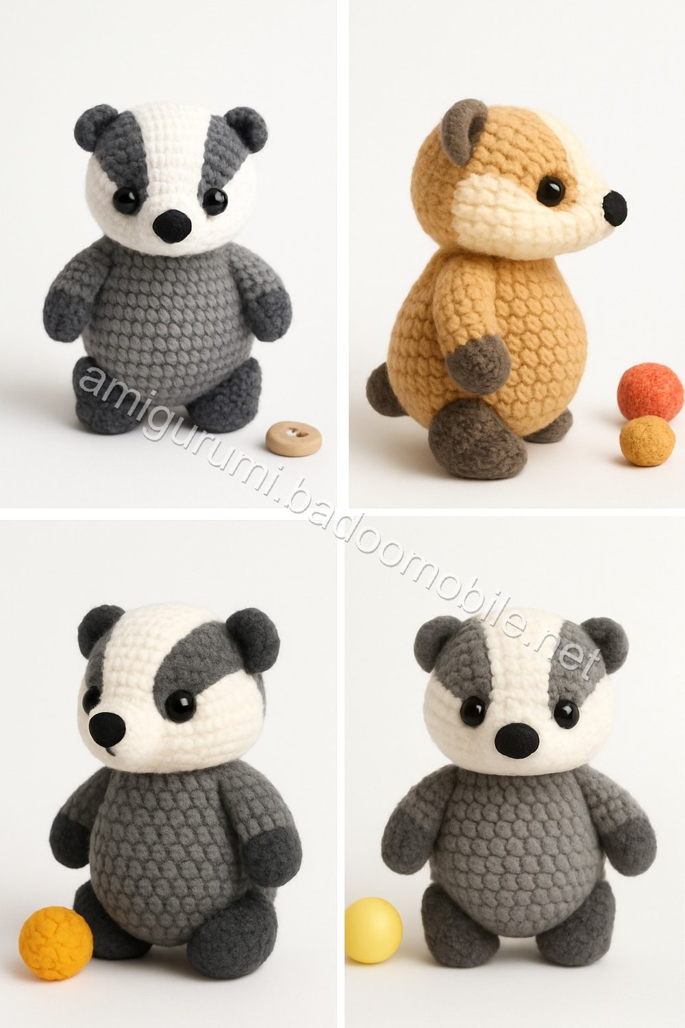 Amigurumi Badger Free Pattern