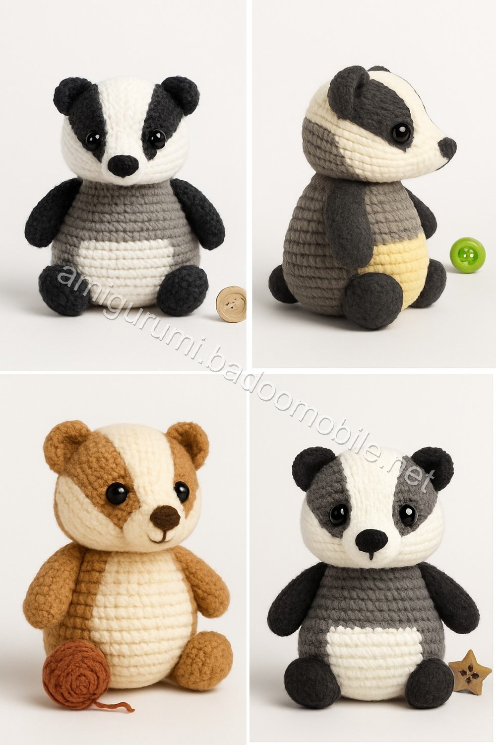Amigurumi Badger Free Pattern