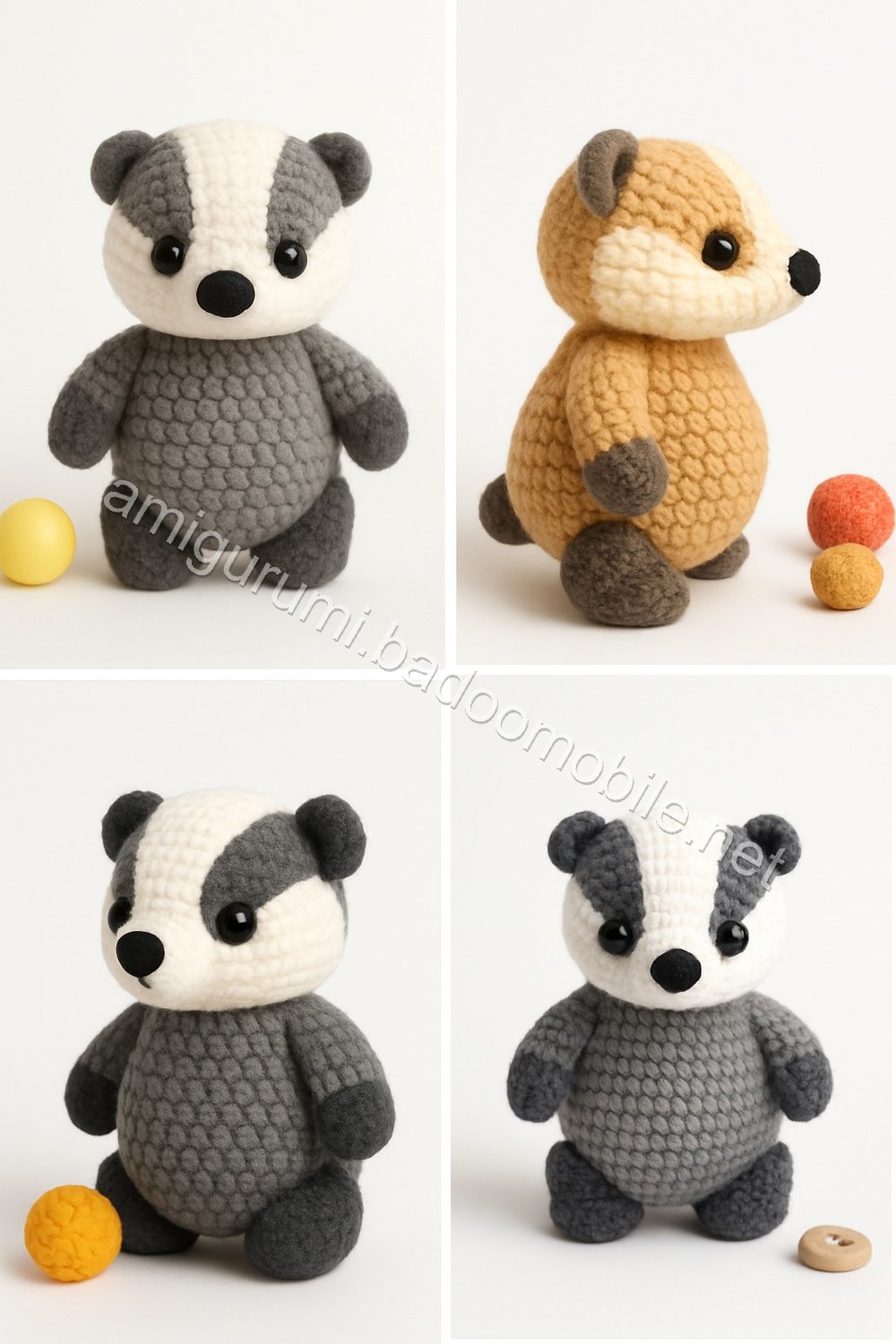 Amigurumi Badger Free Pattern