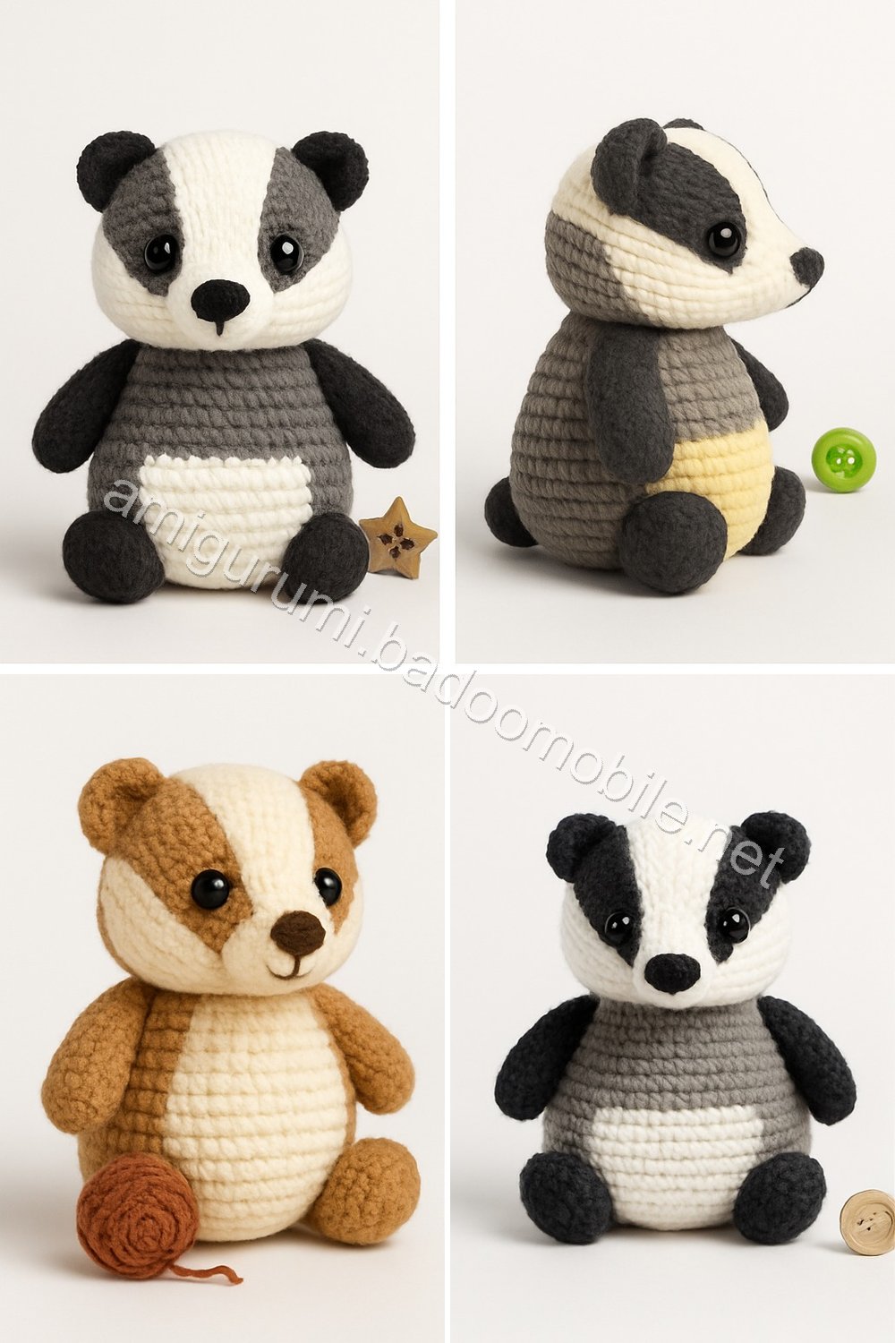 Amigurumi Badger Free Pattern