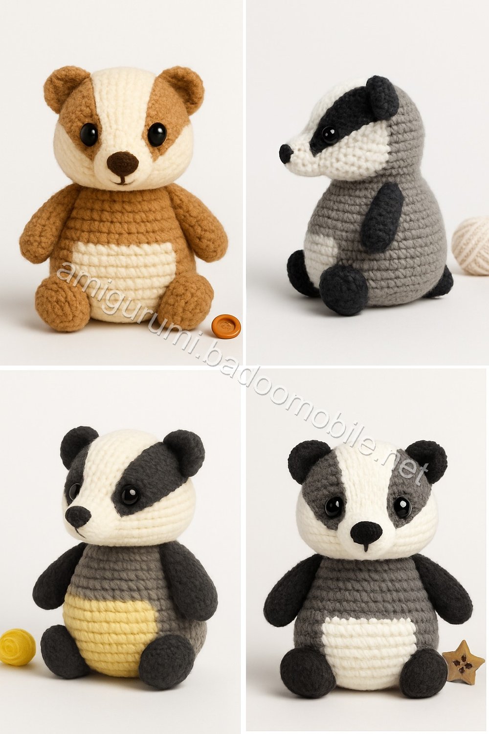 Amigurumi Badger Free Pattern