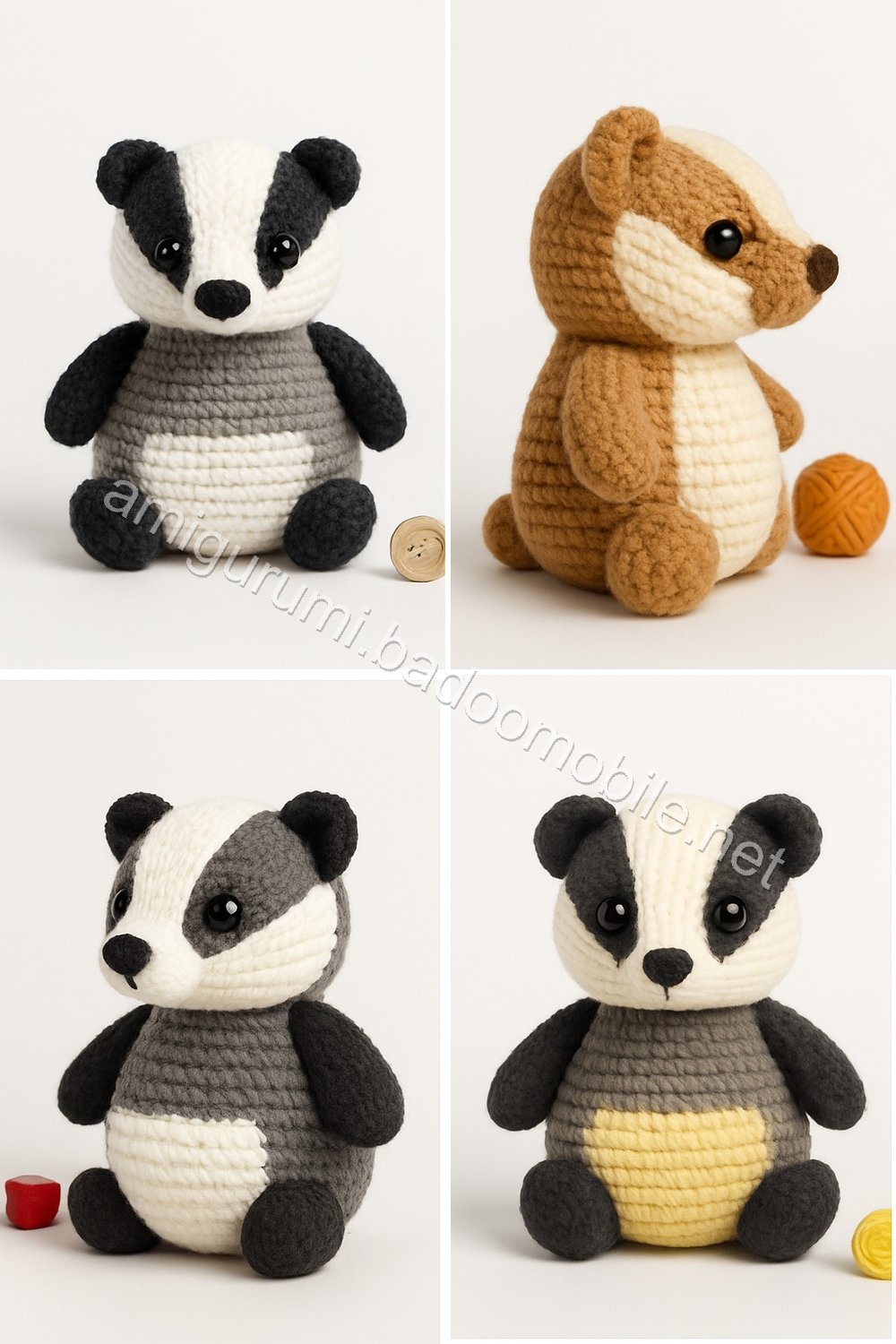 Amigurumi Badger Free Pattern