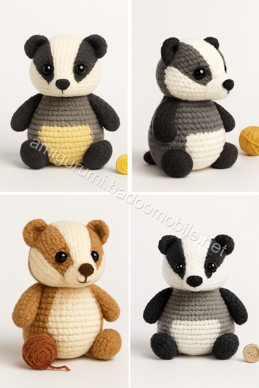 Amigurumi Badger Free Pattern