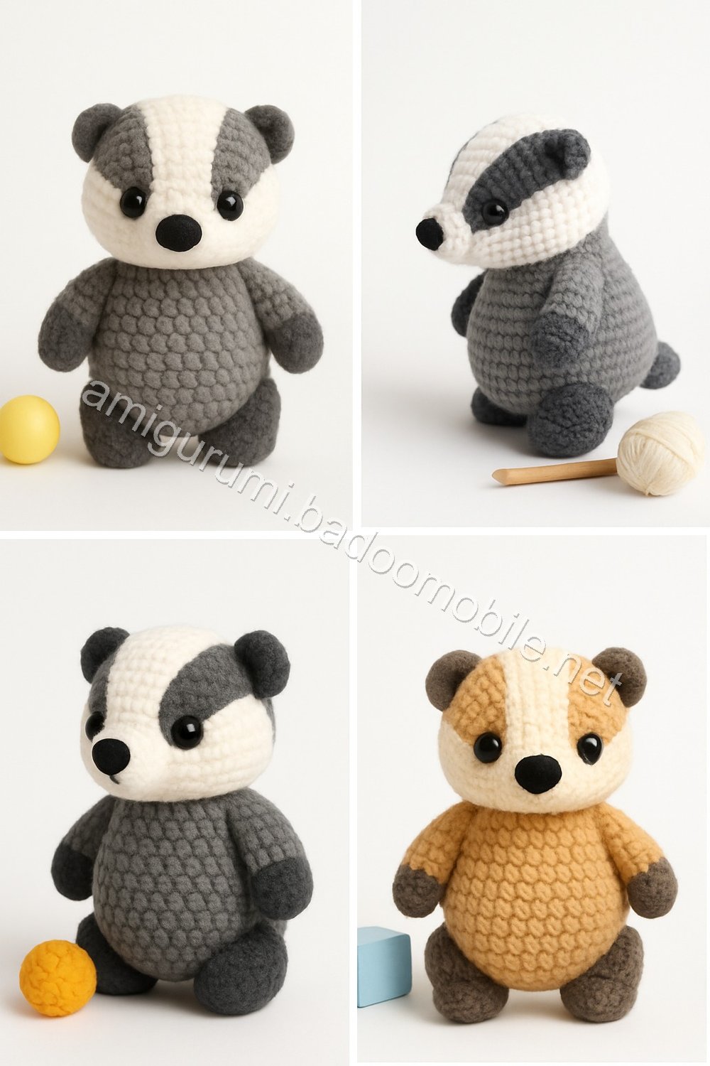 Amigurumi Badger Free Pattern