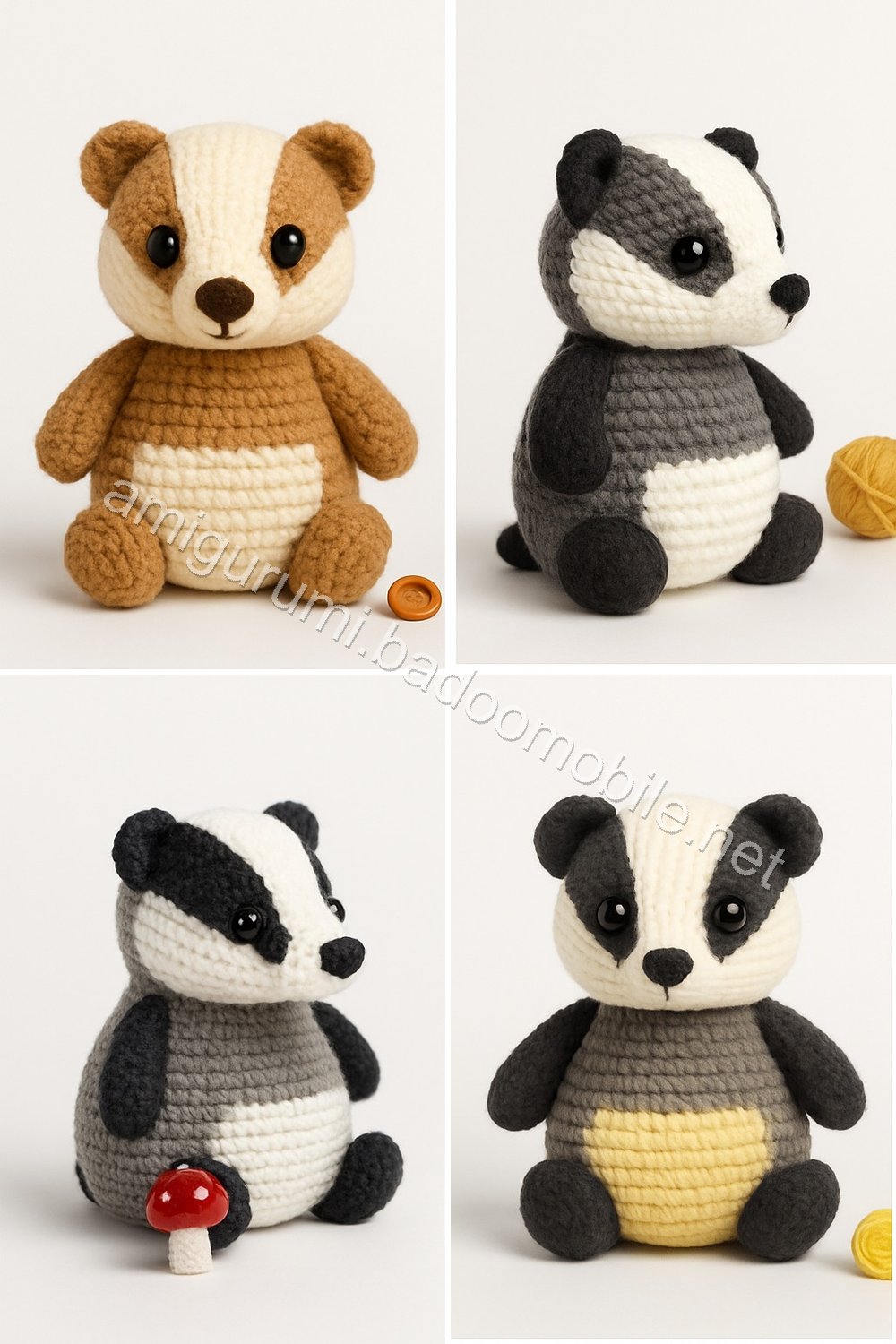 Amigurumi Badger Free Pattern
