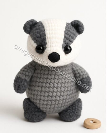 Amigurumi Badger Free Pattern - badger-q1p1.jpg