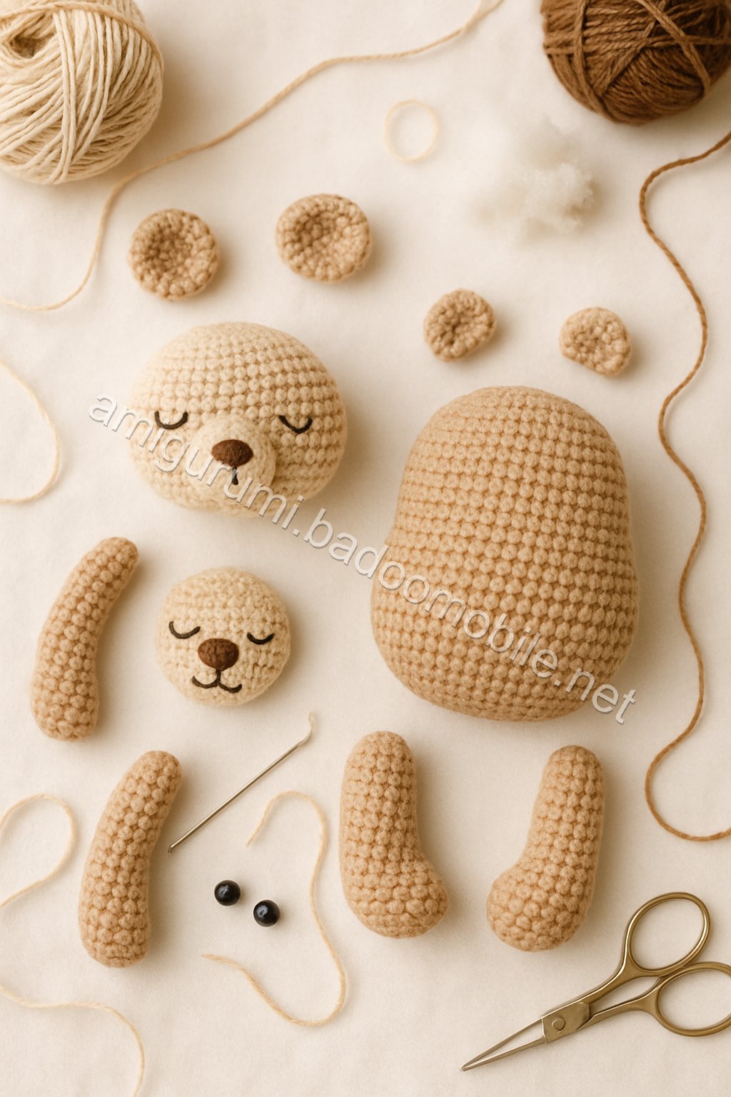 Amigurumi Bear Free Pattern crochet parts